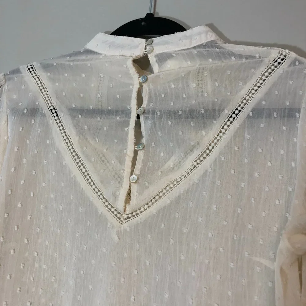 Sheer High Neck Blouse - Picture 4 of 5